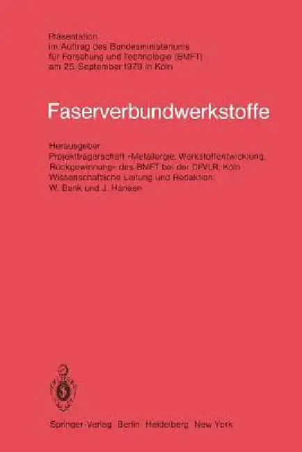 Faserverbundwerkstoffe (English, W. Bunk | J. Hansen)