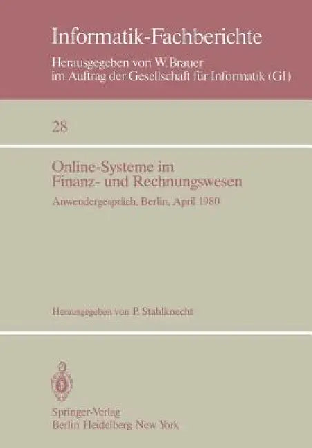 Online-Systeme Im Finanz- Und Rechnungswesen (English, P. Stahlknecht)