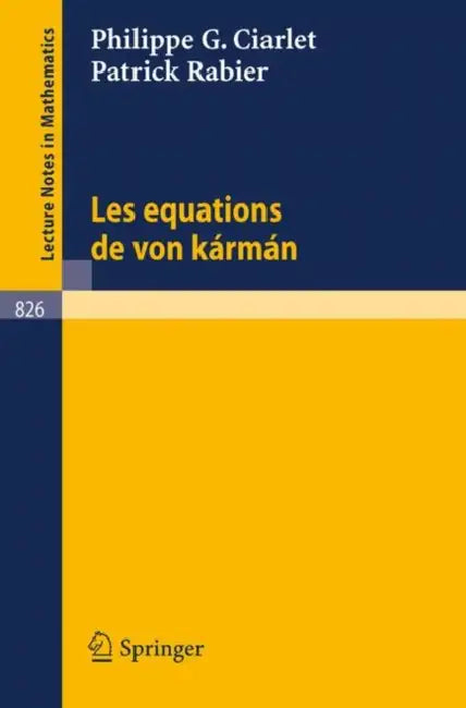 Les Equations de Von Karman (English, P. G. Ciarlet | P. Rabier)