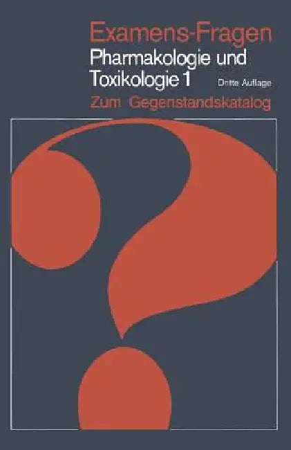 Examens-Fragen Pharmakologie Und Toxikologie Zum Gegenstandskatalog (English, G. Engelhardt | Hermann Bader | K. Gietzen)