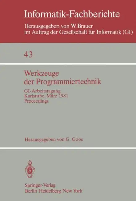 Werkzeuge Der Programmiertechnik (English, G. Goos)