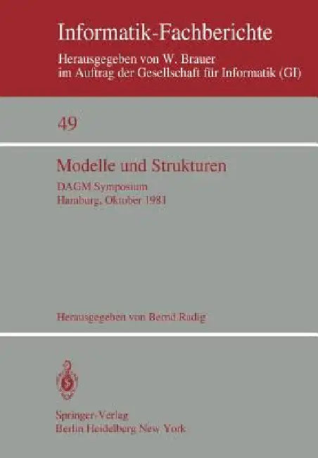 Modelle Und Strukturen (English, B. Radig)