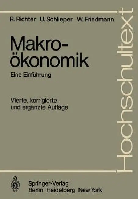 Makroökonomik (English, J. Ebel | Rudolf Richter | Ulrich Schlieper)