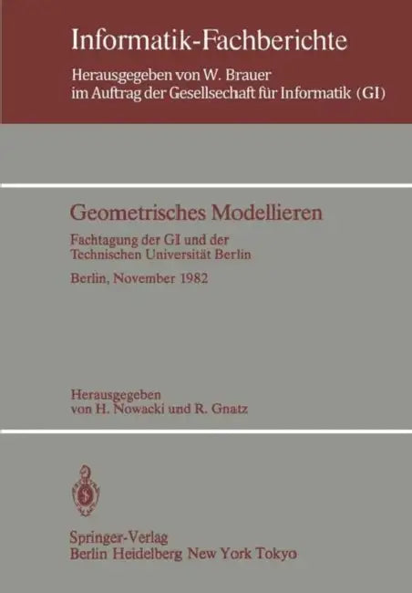 Geometrisches Modellieren (English, H. Nowacki | R. Gnatz)