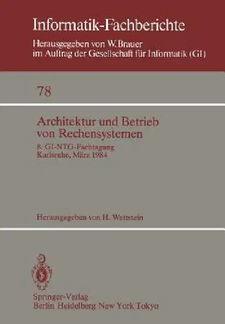 Architektur Und Betrieb Von Rechensystemen (English, H. Wettstein)
