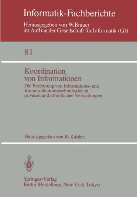Koordination Von Informationen (English, R. Kuhlen)