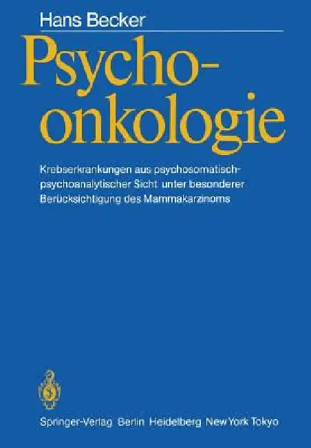 Psychoonkologie (English, Hans Becker)