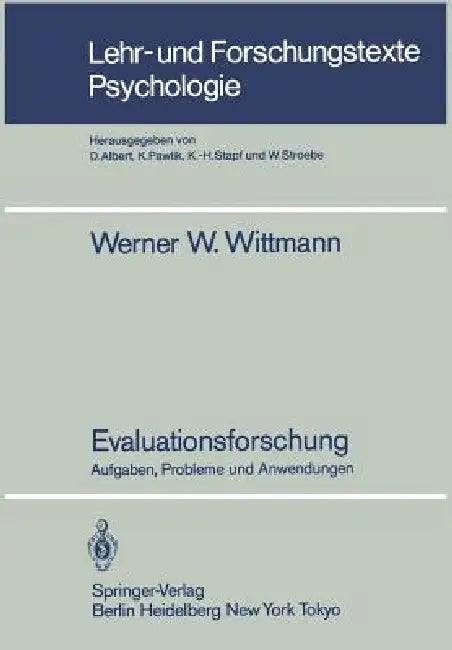 Evaluationsforschung (English, Werner W. Wittmann)