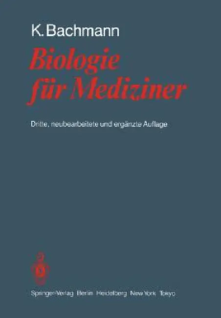 Biologie Für Mediziner (English, Konrad Bachmann)