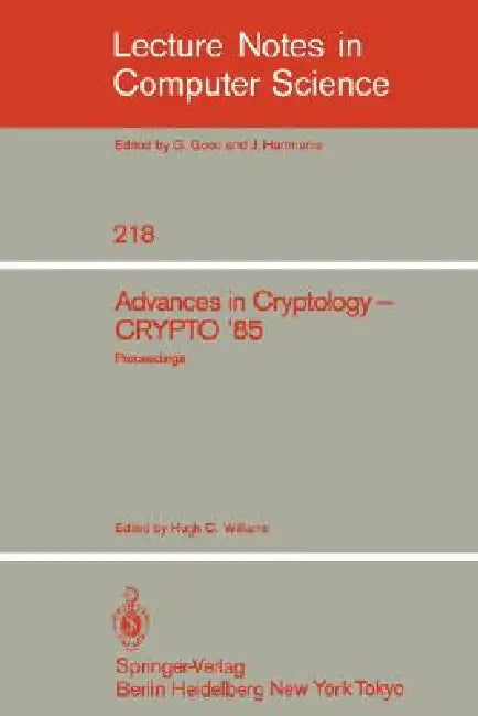 Advances in Cryptology (English, Hugh C. Williams)