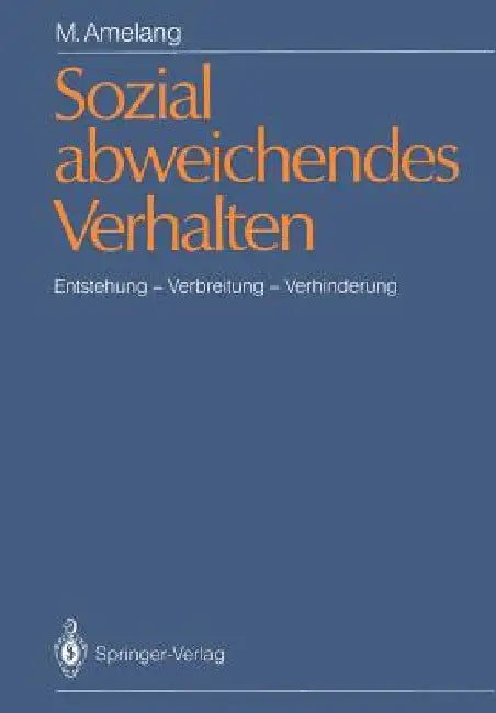 Sozial Abweichendes Verhalten (English, Manfred Amelang)