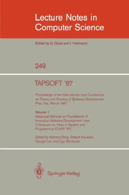 Tapsoft '87 (English, Hartmut Ehrig | Robert Kowalski | Giorgio Levi)