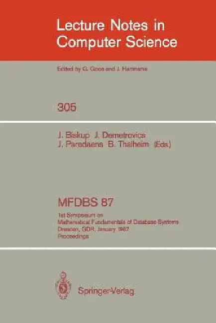 Mfdbs 87 (English, Joachim Biskup | Janos Demetrovics | Jan Paredaens)