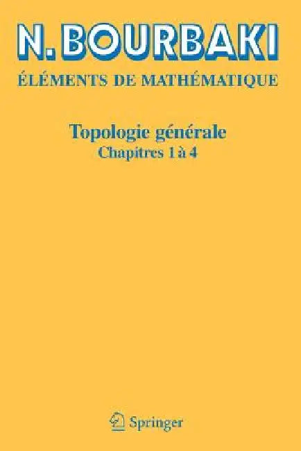 Topologie Générale (English, N. Bourbaki)
