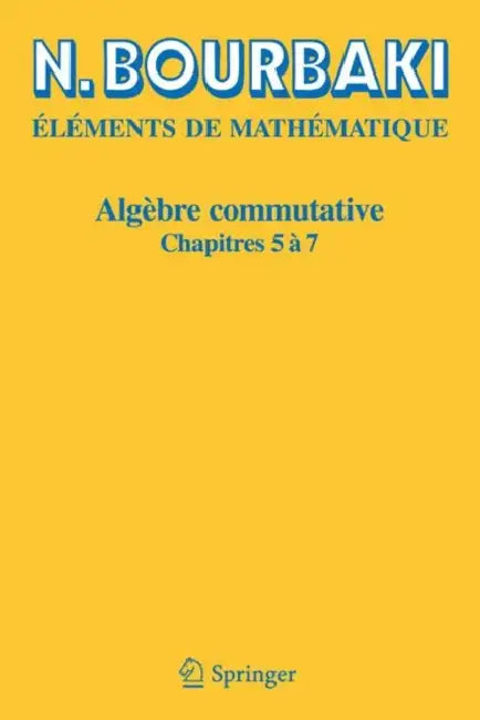Algèbre Commutative (English, N. Bourbaki)