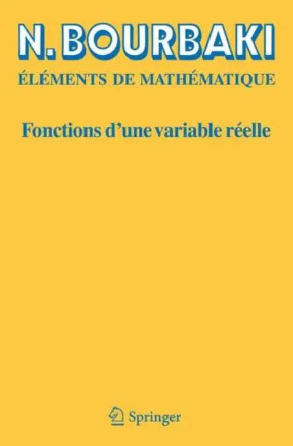 Fonctions d'Une Variable Réelle (English, N. Bourbaki)