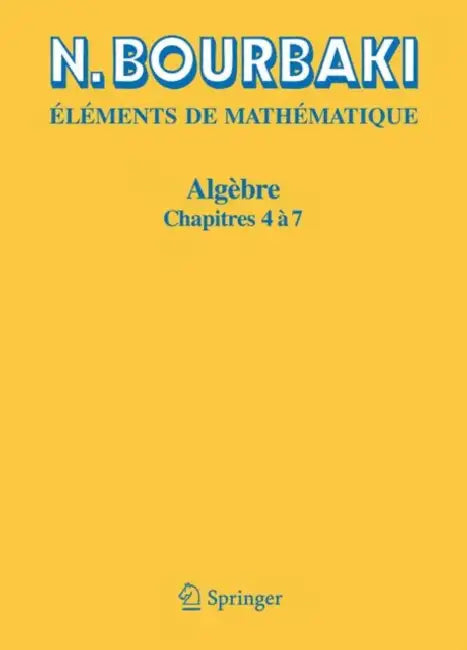 Algèbre (English, N. Bourbaki)