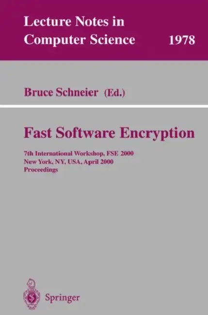 Fast Software Encryption (English, Bruce Schneier)