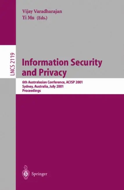 Information Security and Privacy (English, Vijay Varadharajan | Yi Mu)