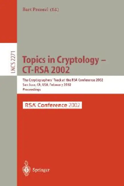 Topics in Cryptology - Ct-Rsa 2002 (English, Bart Preneel)
