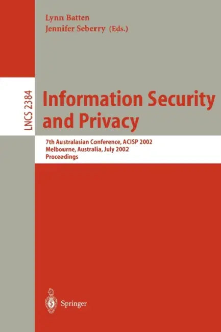 Information Security and Privacy (English, Lynn Batten | Jennifer Seberry)