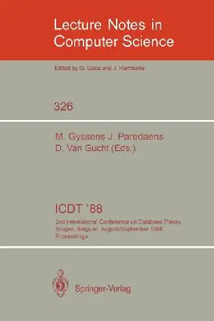 Icdt '88 (English, Marc Gyssens | Jan Paredaens | Dirk Van Gucht)