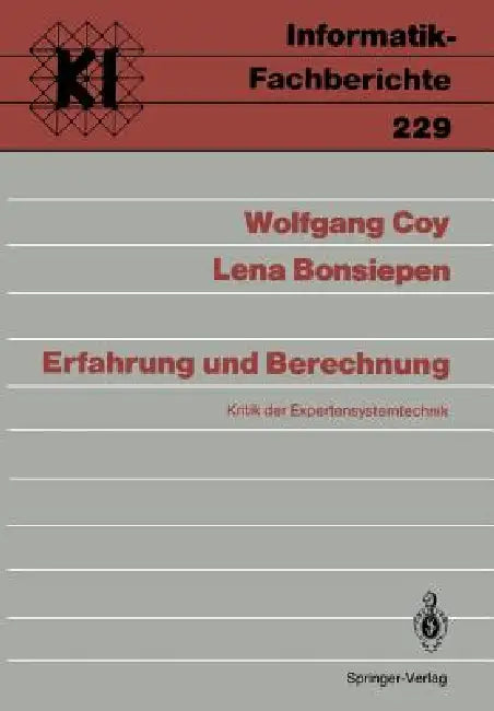 Erfahrung Und Berechnung (English, Wolfgang Coy | Lena Bonsiepen)