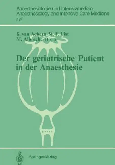 Der Geriatrische Patient in Der Anaesthesie (English, Klaus Van Ackern | Werner F. List | Michael Albrecht)