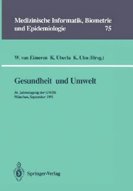 Gesundheit Und Umwelt (English, Wilhelm Van Eimeren | Karl Überla | Kurt Ulm)