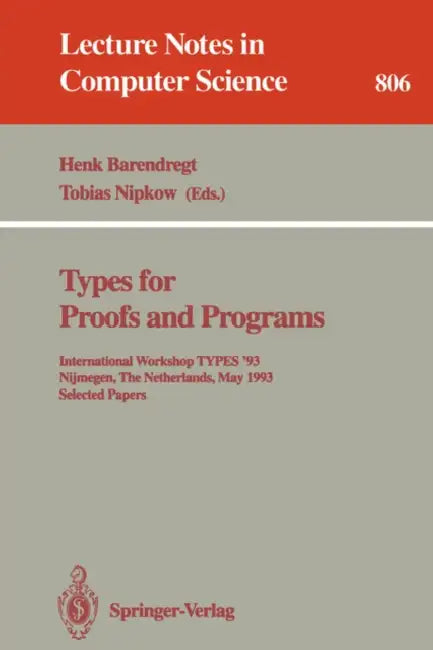 Types for Proofs and Programs (English, Henk Barendregt | Tobias Nipkow)