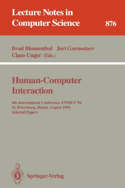 Human-Computer Interaction (English, Brad Blumenthal | Juri Gornostaev | Claus Unger)