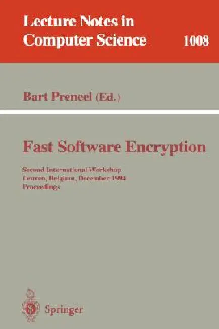 Fast Software Encryption (English, Bart Preneel)