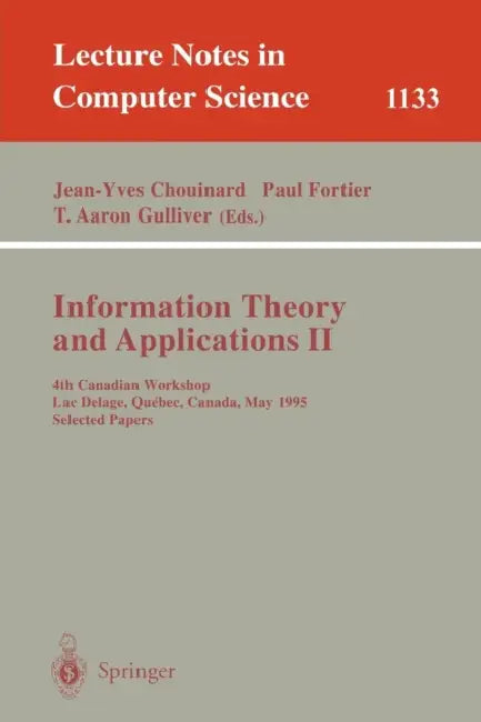 Information Theory and Applications II (English, Jean-Yves Chouinard | Paul Fortier | T. Aaron Gulliver)