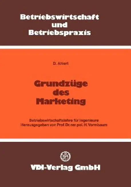 Grundzüge Des Marketing (English, Dieter Ahlert | Herbert Vormbaum)