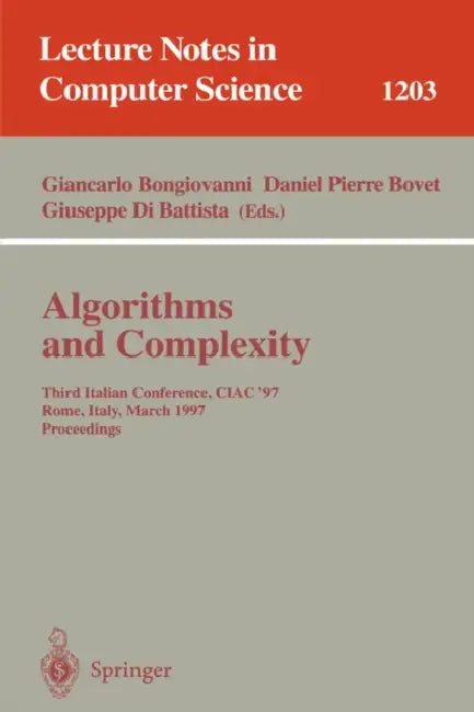 Algorithms and Complexity (English, Giancarlo Bongiovanni | Daniel P. Bovet | Giuseppe Di Battista)