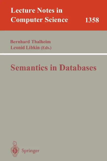 Semantics in Databases (English, Bernhard Thalheim | Leonid Libkin)