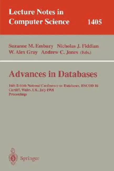 Advances in Databases (English, Suzanne M. Embury | Nicholas J. Fiddian | W. Alex Gray)