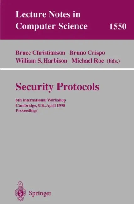 Security Protocols (English, Bruce Christianson | Bruno Crispo | William S. Harbison)