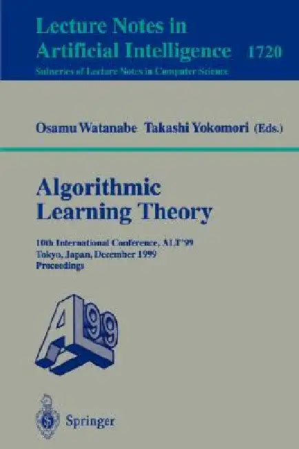 Algorithmic Learning Theory (English, Osamu Watanabe | Takashi Yokomori)