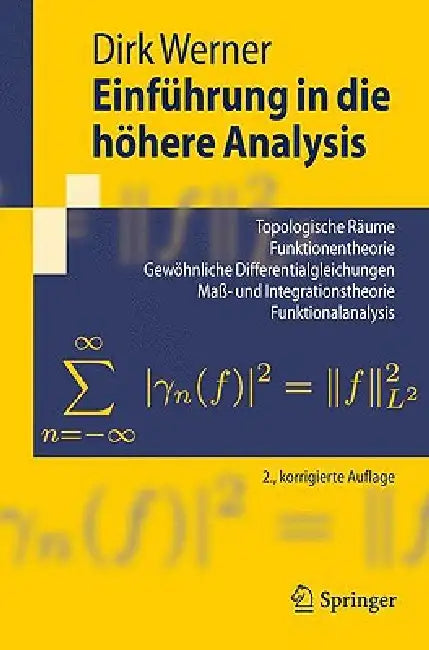 Einführung in Die Höhere Analysis (English, Dirk Werner)