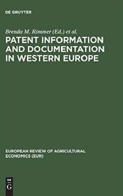 Patent Information and Documentation in Western Europe (English, Brenda M. Rimmer | Commission of the European Communities)