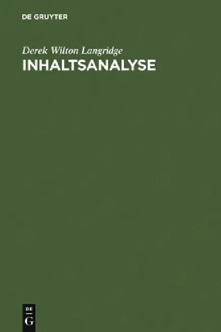 Inhaltsanalyse (English, Derek Wilton Langridge)
