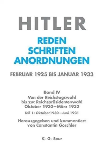 Oktober 1930 - Juni 1931 (English, Constantin Goschler)