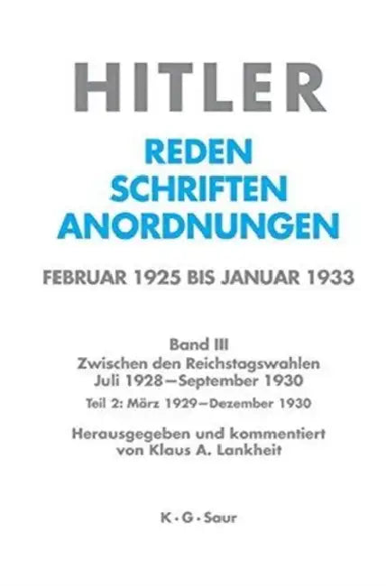 März 1929 - Dezember 1929 (English, Klaus A. Lankheit)