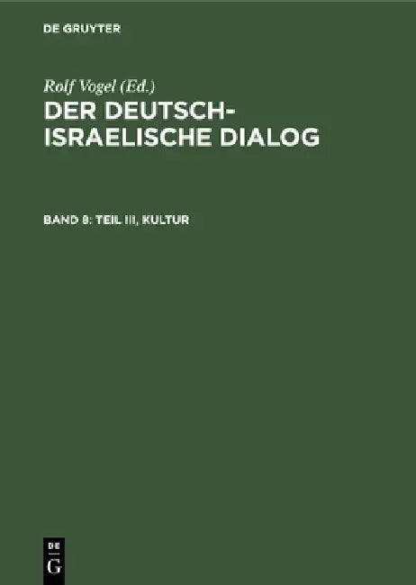 Teil III, Kultur (English, Rolf Vogel)