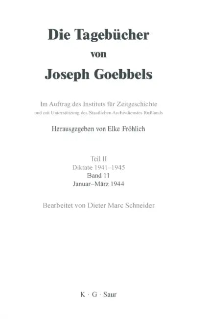 Januar - März 1944 (English, Dieter Marc Schneider)