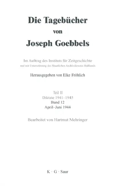 April - Juni 1944 (English, Hartmut Mehringer)