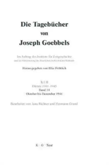 Oktober - Dezember 1944 (English, Hermann Graml | Jana Richter)