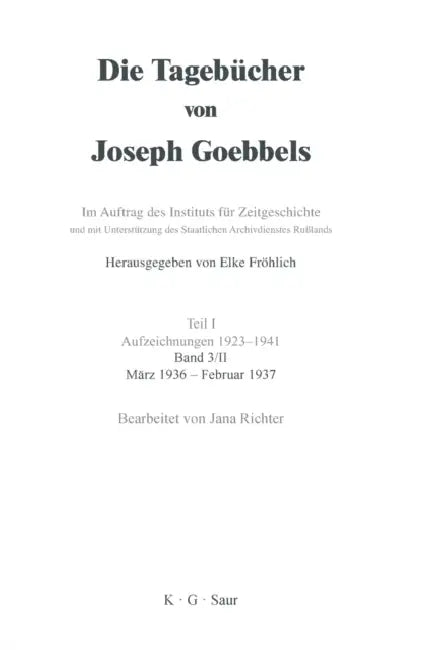 März 1936 - Februar 1937 (English, Jana Richter)