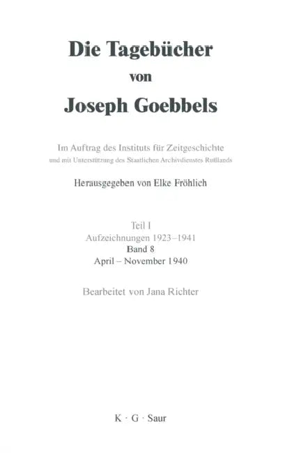 April - November 1940 (English, Jana Richter)